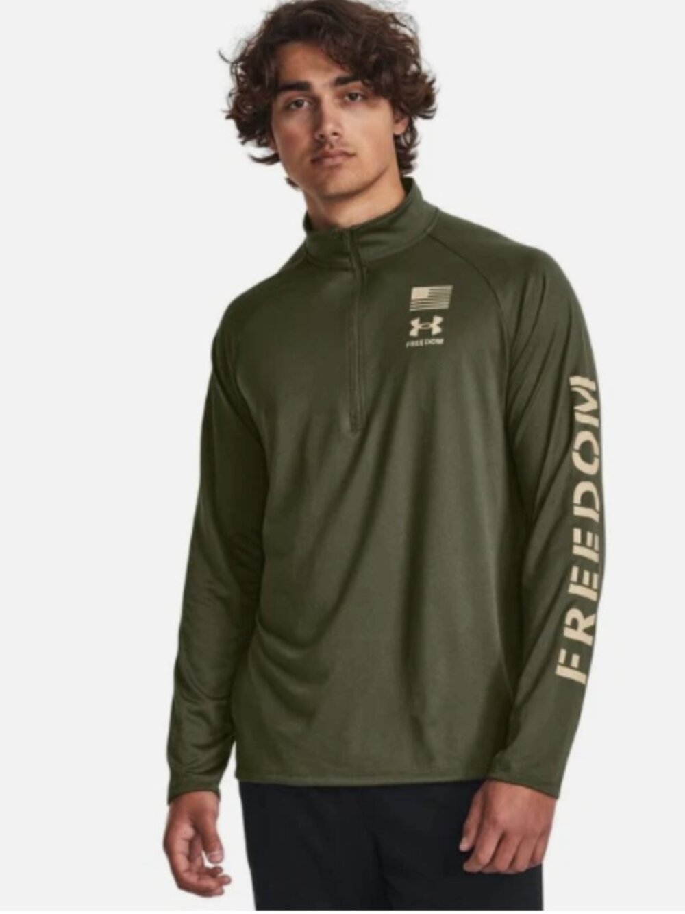Under Armour Men's Freedom Tech 1/2 Zip Long Sleeve Pullover L